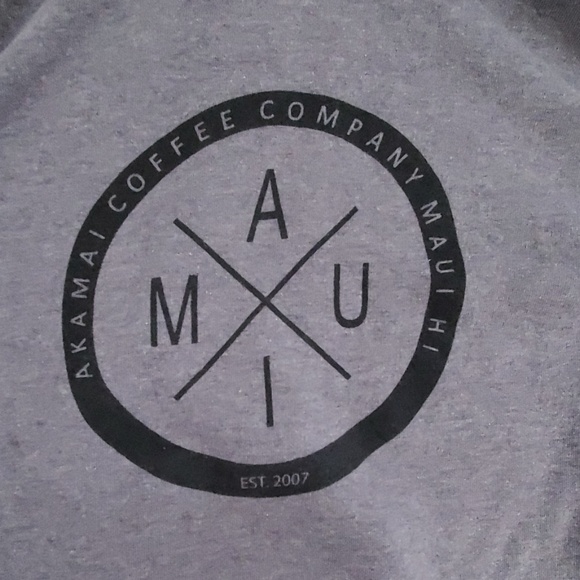 Akamai Maui Coffee Co. Grey zip hoodie - Picture 3 of 4